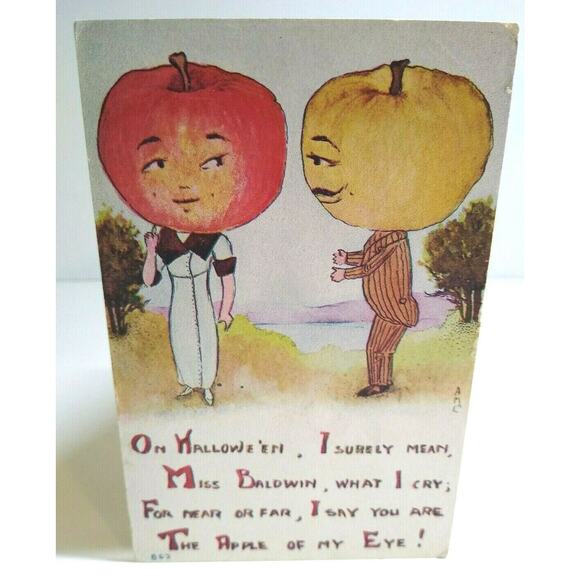 Halloween Fantasy Postcard Big Apple Head Goblins Series 862 MHS FA Owen Unused